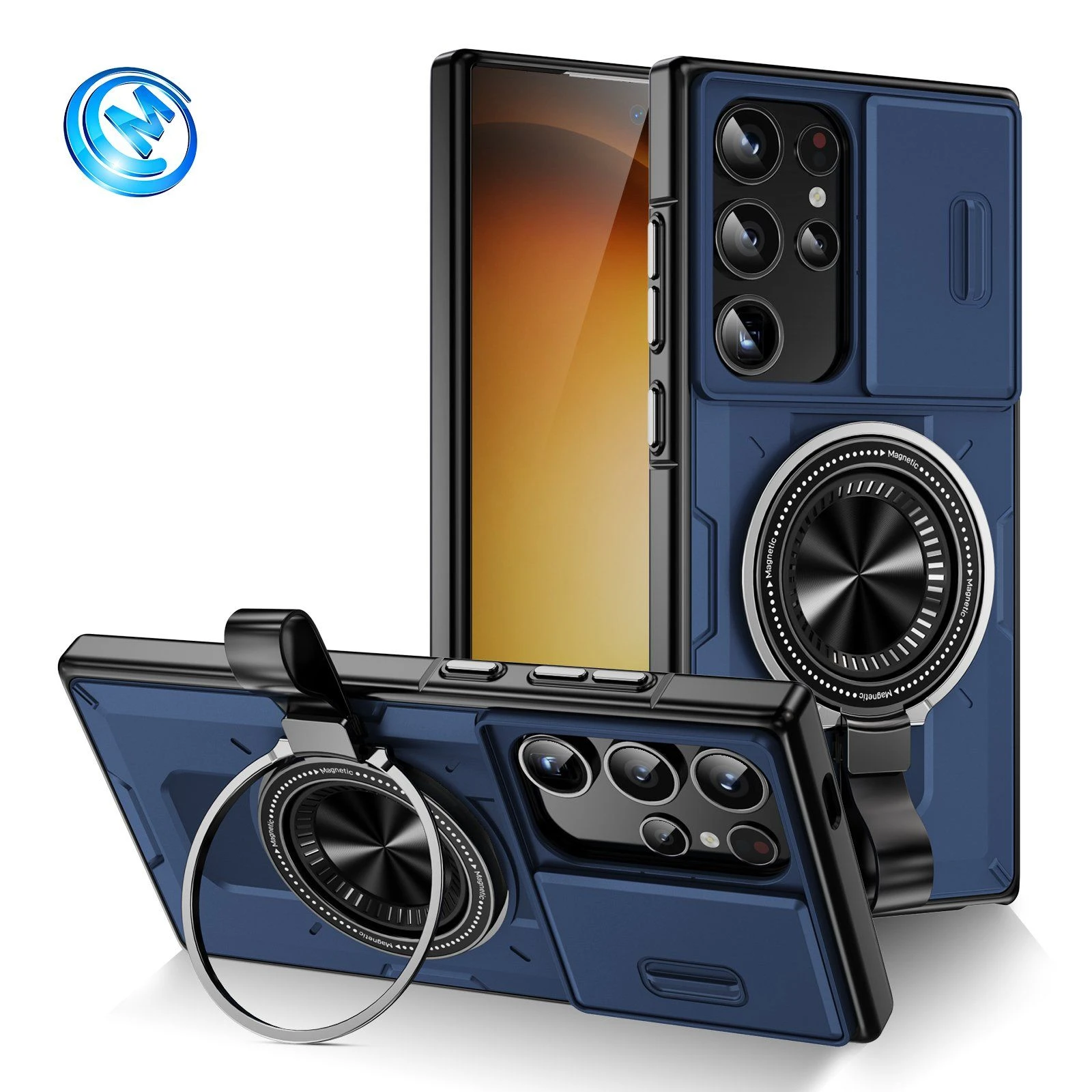 for iPhone 15 PRO Max 14 13 12 11 Mag Safe Magnetic Ring Stand Holder Matte Case
