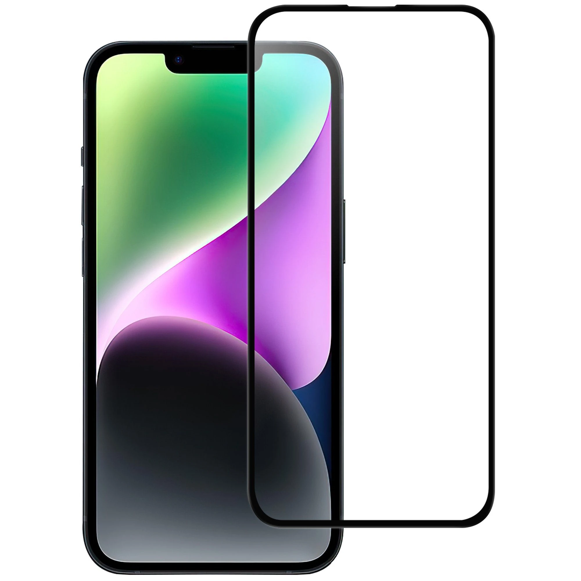 for iPhone 15 Plus HD Glass Protector – AGC Glass, Black Edge, Dustproof