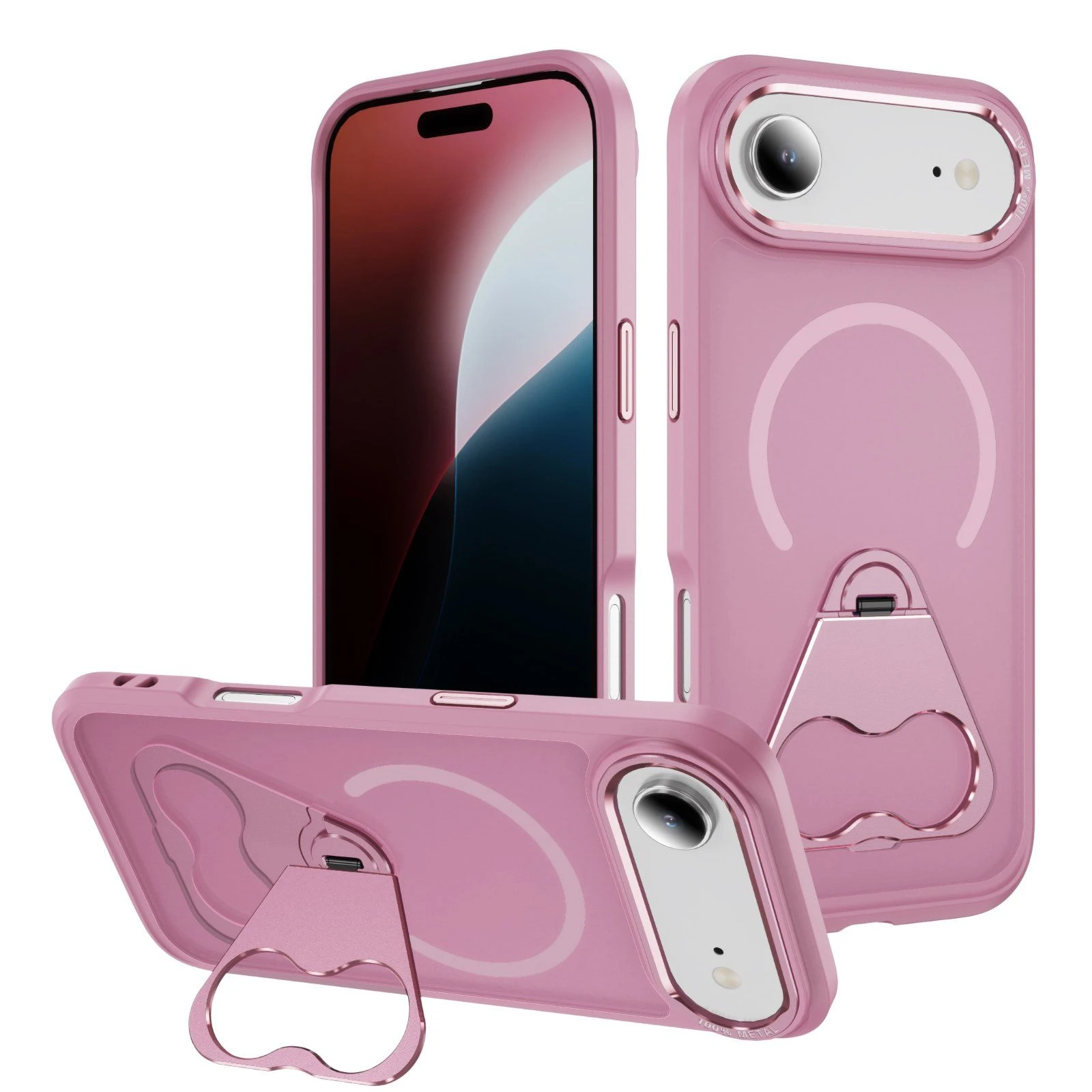 for iPhone 17 Air Phone Case with Bracket Magnetic Magsafe Phone Cover