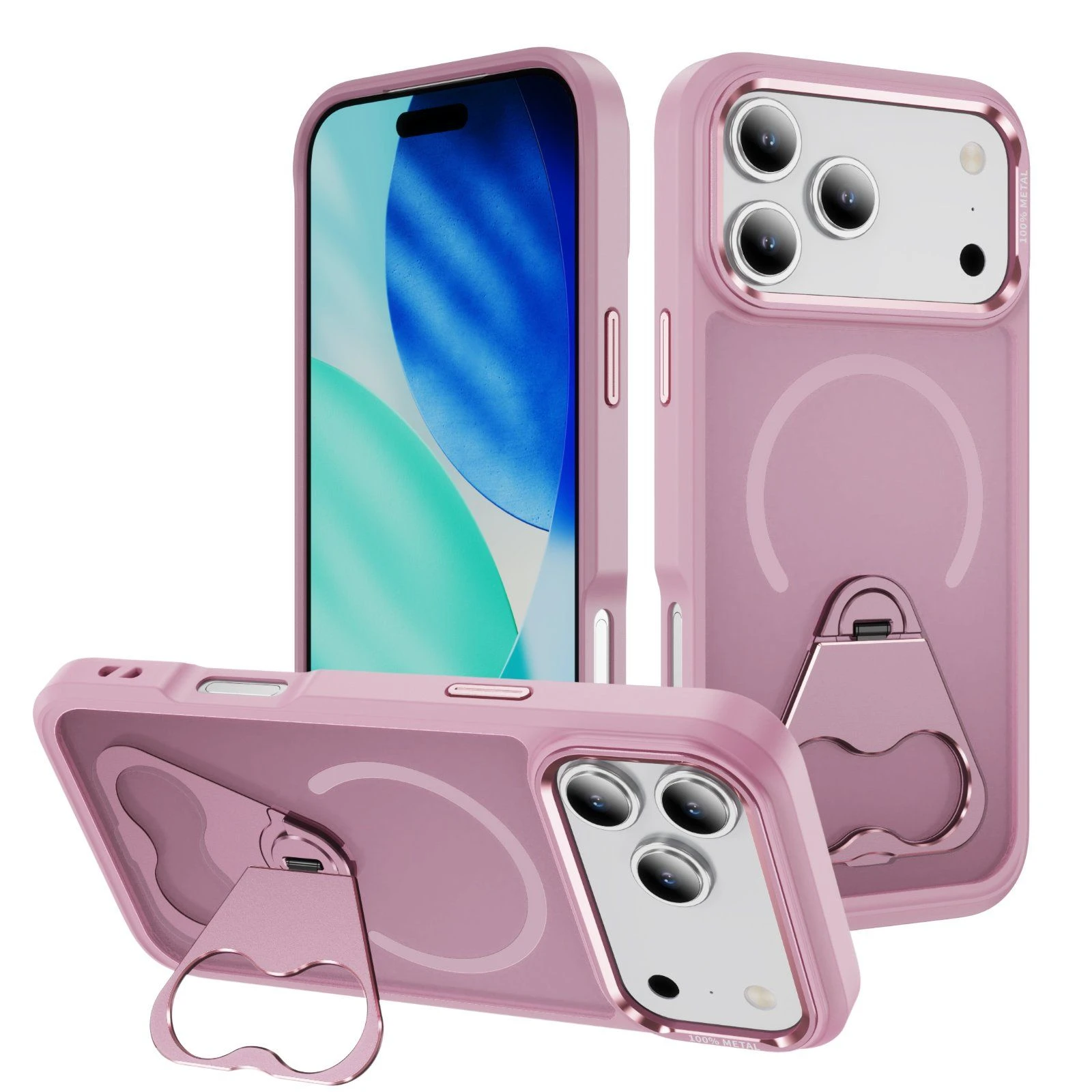for iPhone 17 PRO Bracket Mobile Phone Case Anti-Fall Magnetic Mobile Phone Case