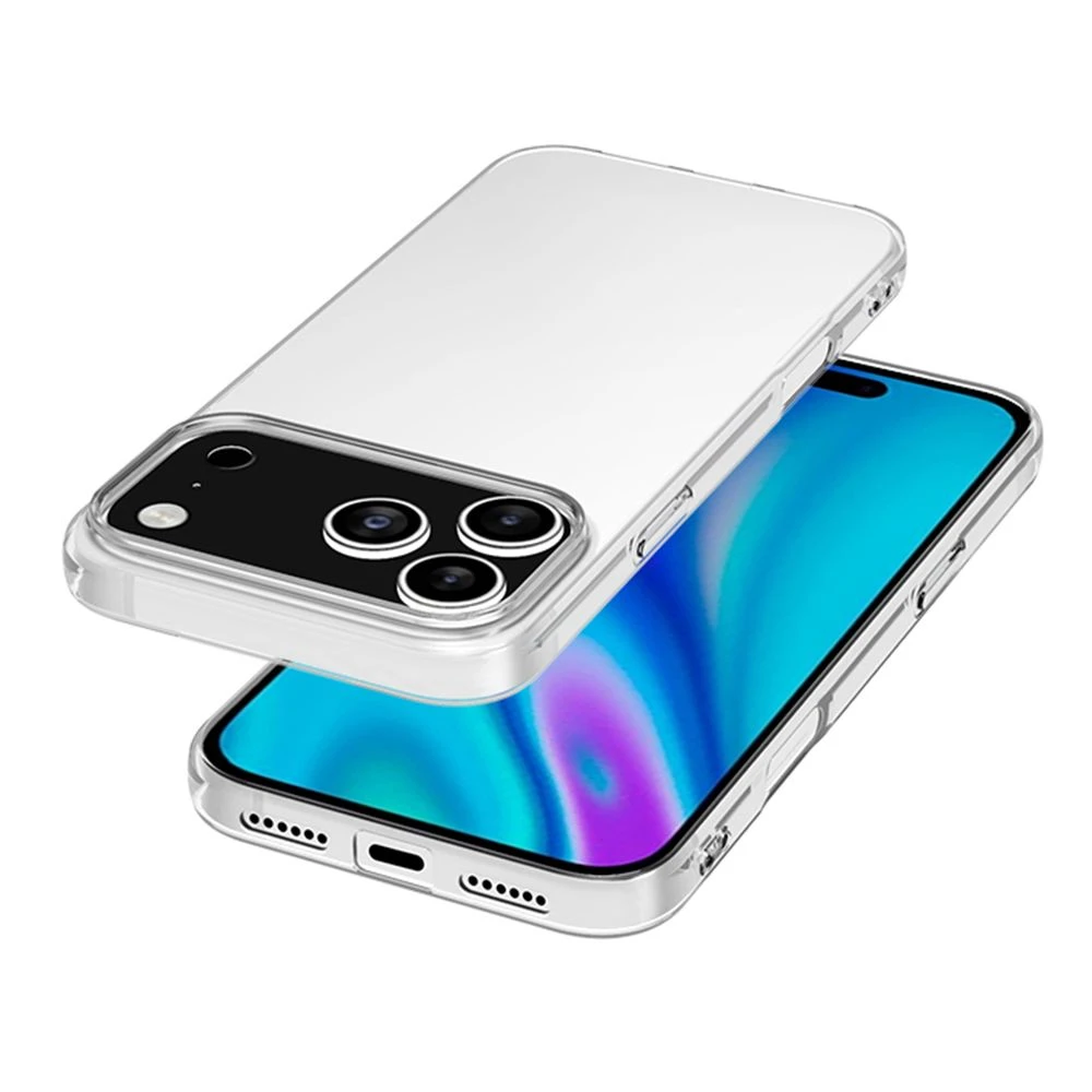 for iPhone 17 PRO Case Slim Fit Transparent Soft TPU Phone Cover Ultra Thin Large Lens User-Friendly Silicone Case