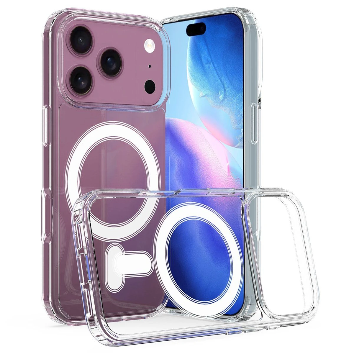 for iPhone 17 PRO Max Clear Phone Case Compatible with Magsafe TPU+Acrylic – Clear