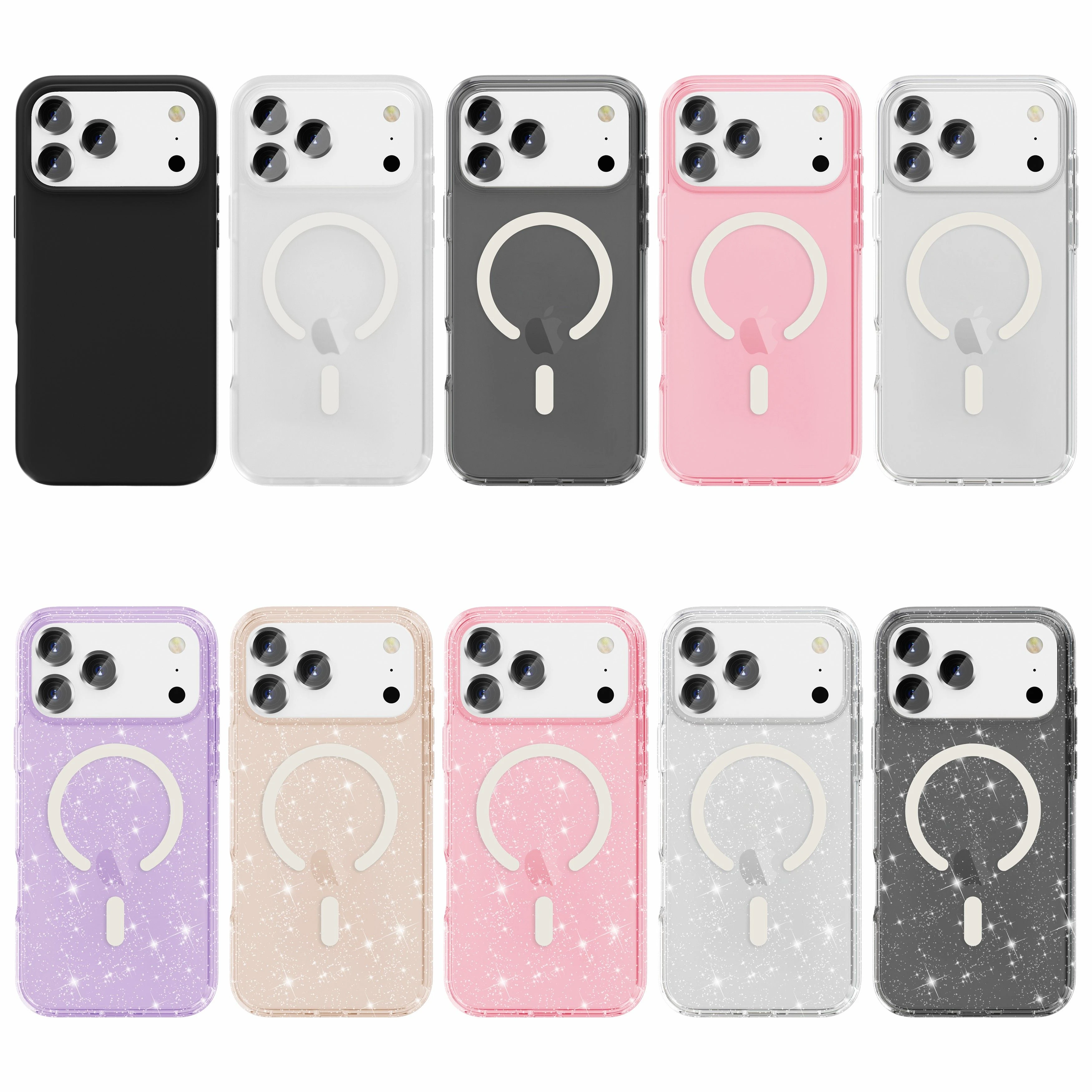 for iPhone 18 16 PRO Max 17air Sparkly Clear Magsafe Phone Case
