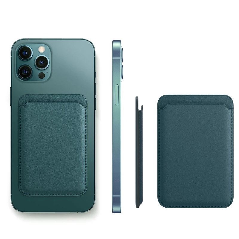 for iPhone Magnetic PU Leather Wallet Cardholder