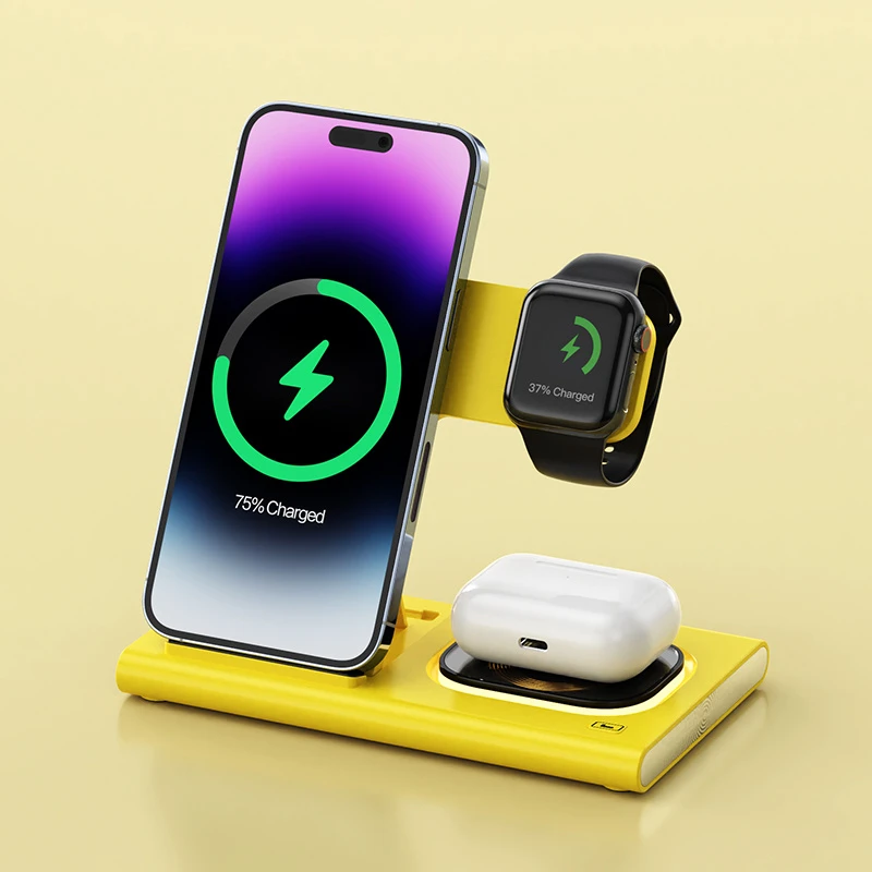 for iPhone Type-C Fast Charging Portable Mobile Phone Holder Wireless Charger Stand